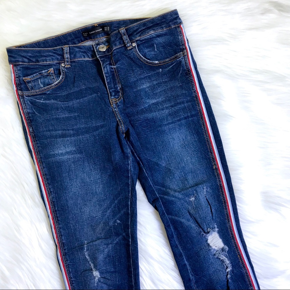 Zara Side Stripe Detail Jeans